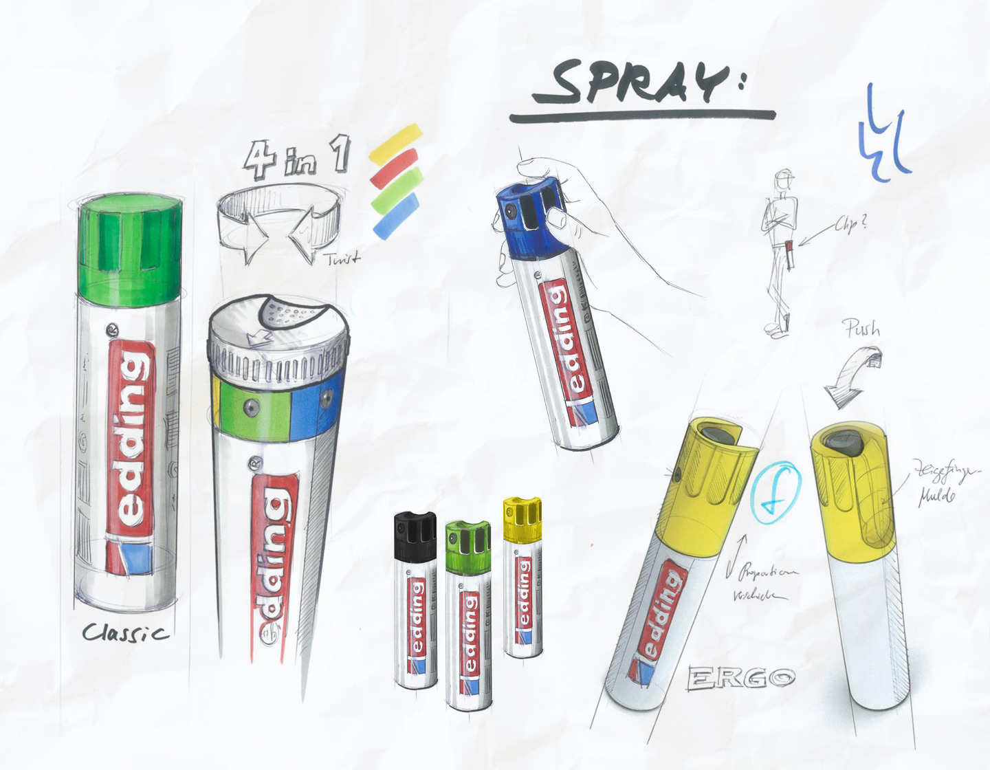 edding spraycan drawing